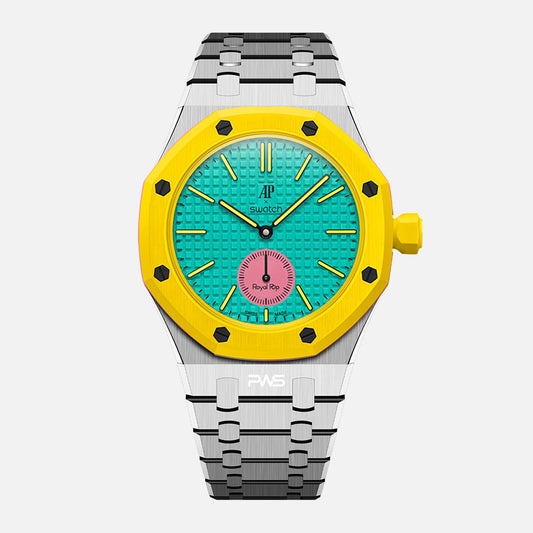 Horizontal Strap Metal- Royal Pop Swatch Armband