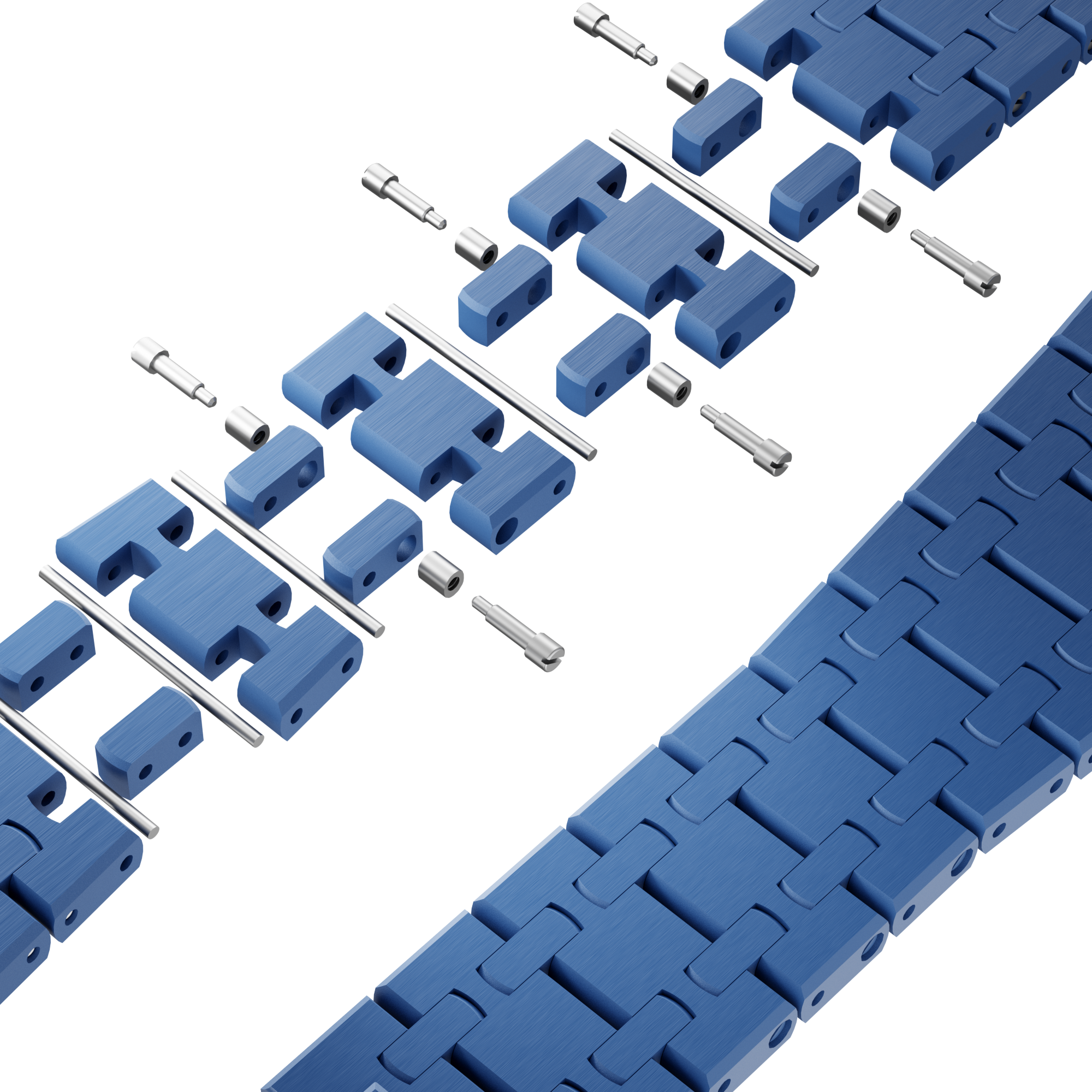 Blaues Armband geöffnet