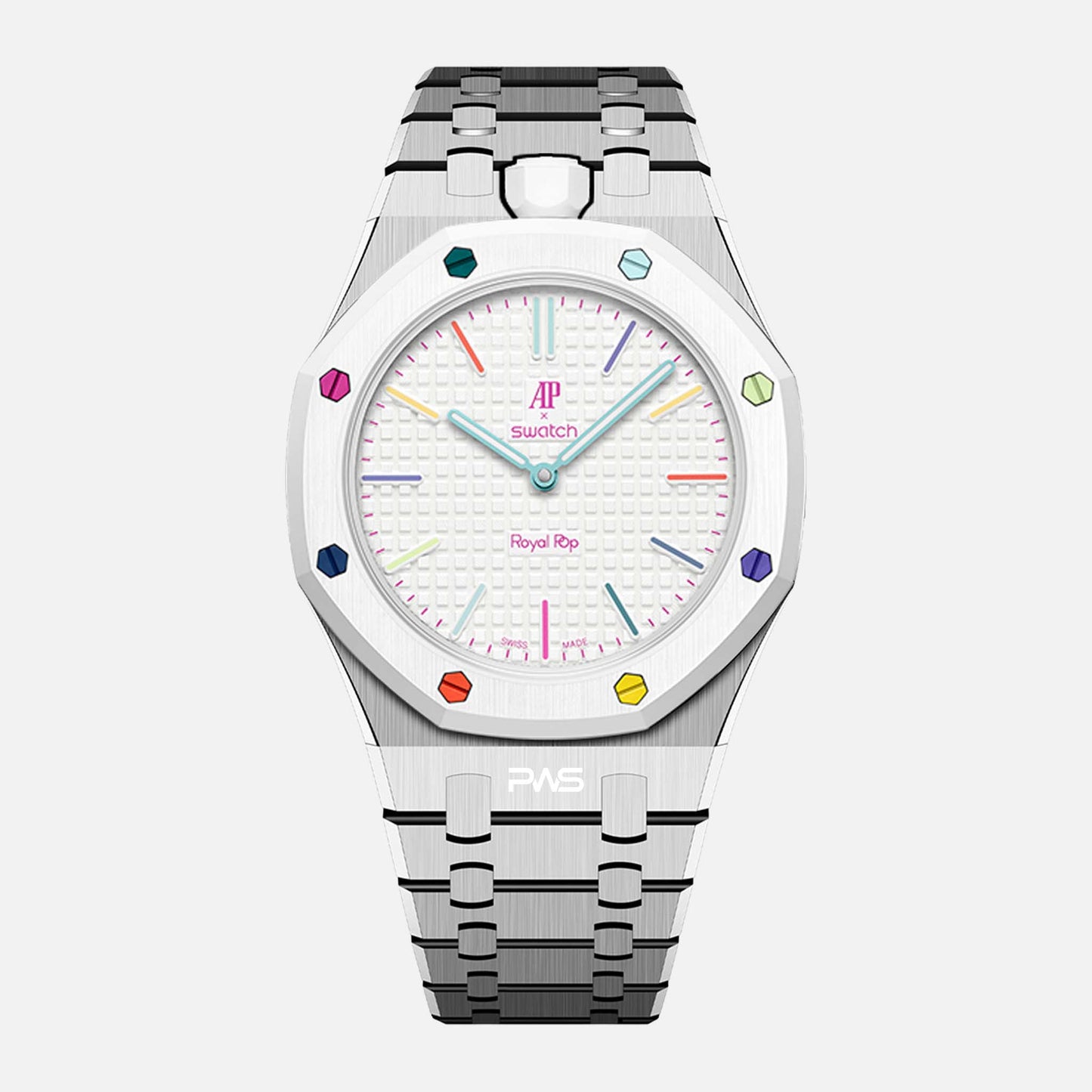 Vertical Strap Metal- Royal Pop Swatch Armband