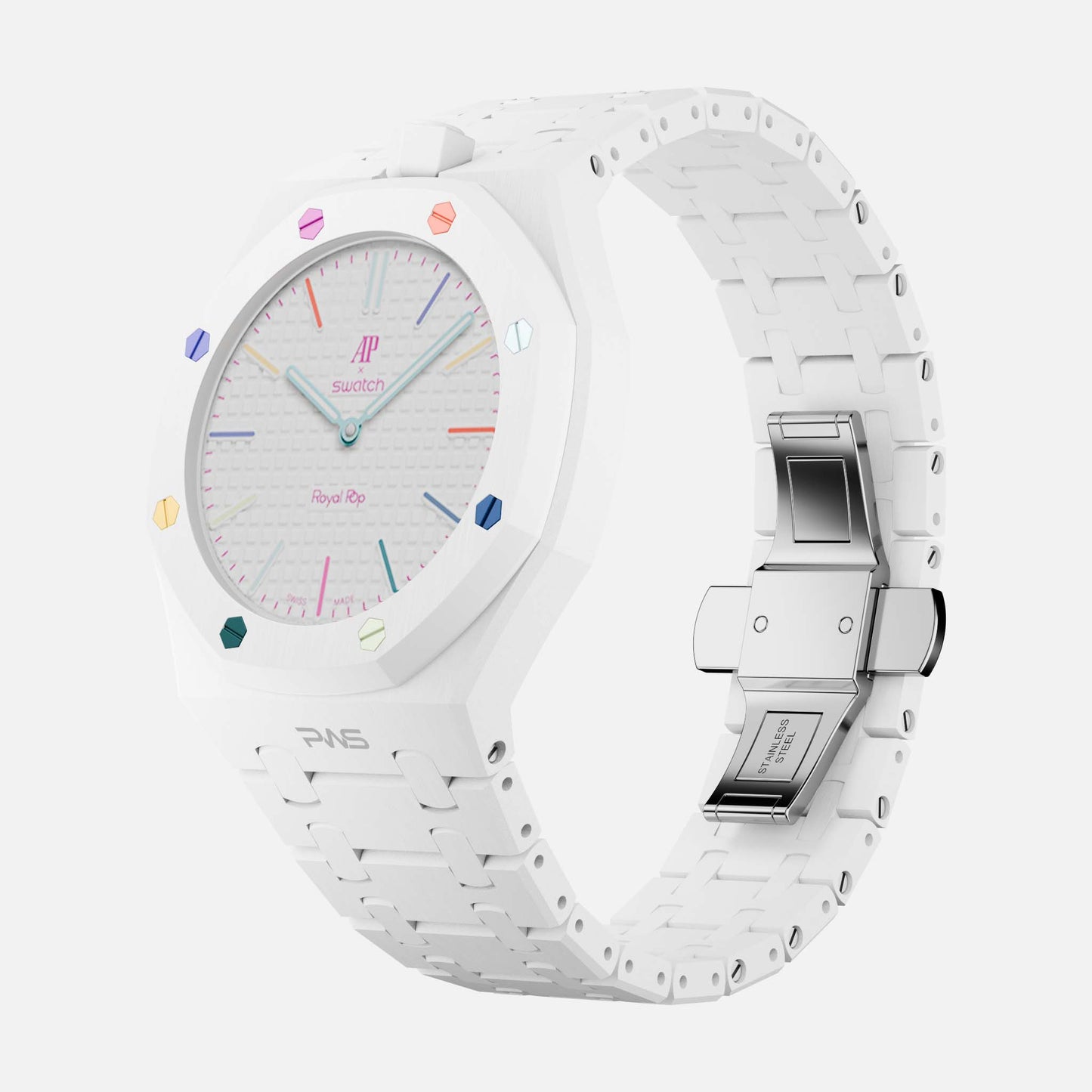 Vertical Strap Keramik - Royal Pop Swatch Armband