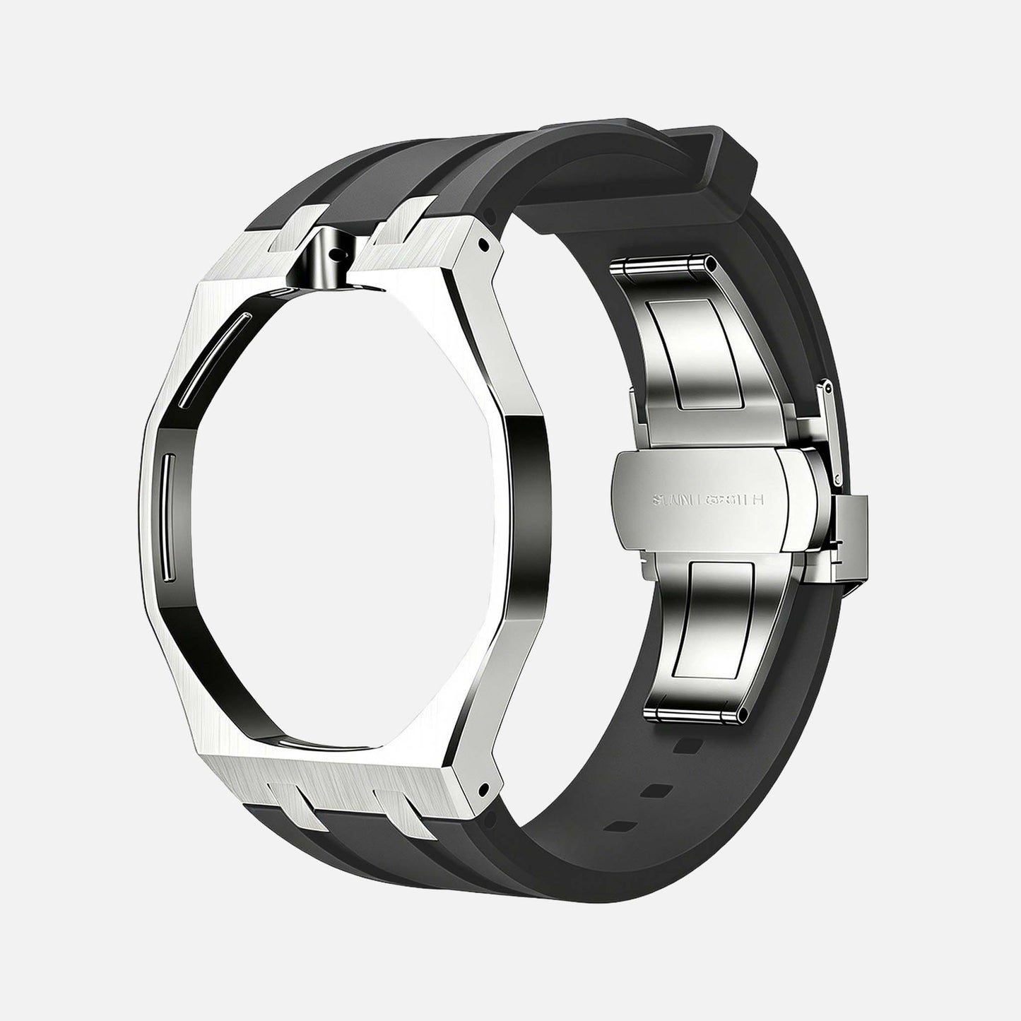 Vertical Stainless Steel Silicon - Royal Pop Swatch Armband