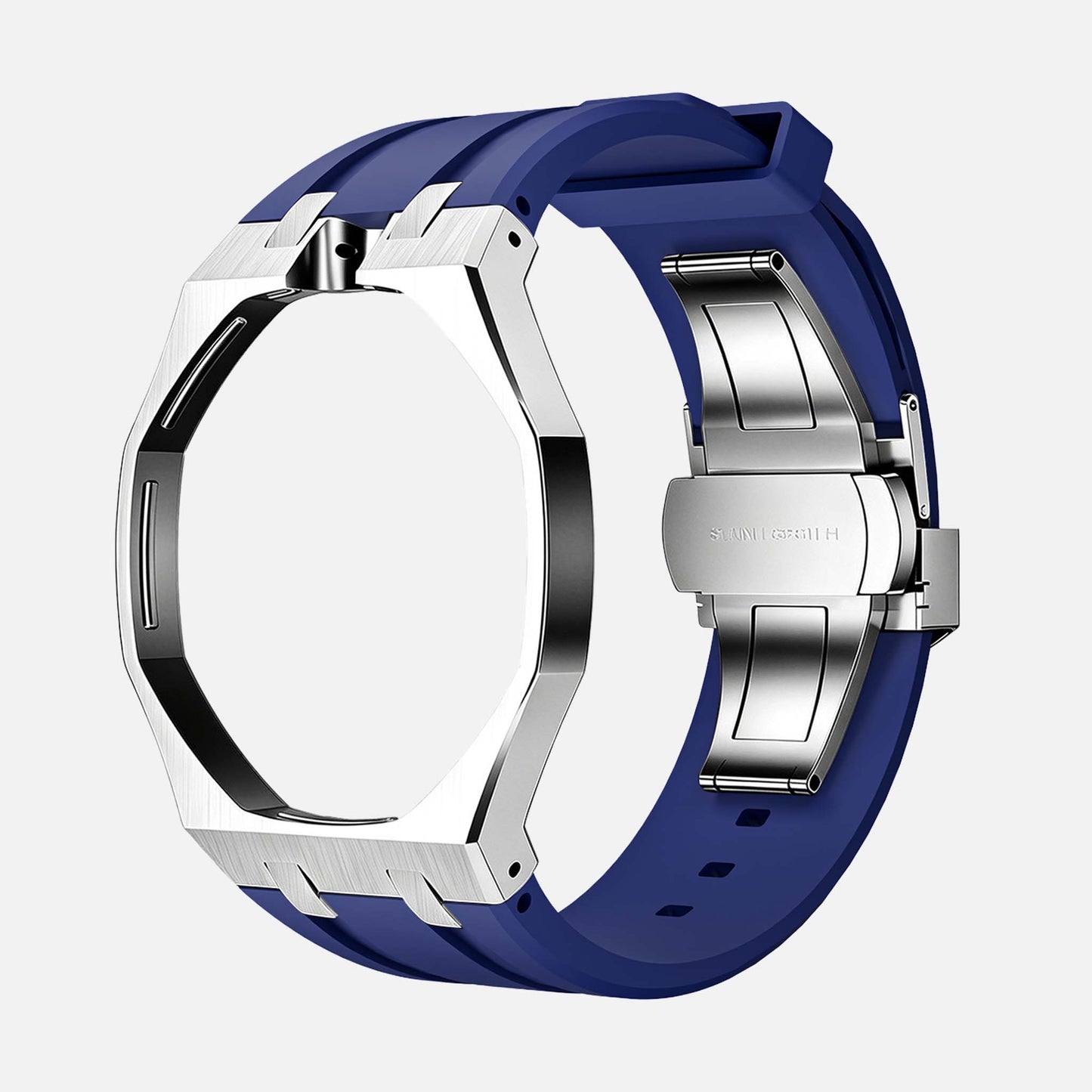Vertical Stainless Steel Silicon - Royal Pop Swatch Armband