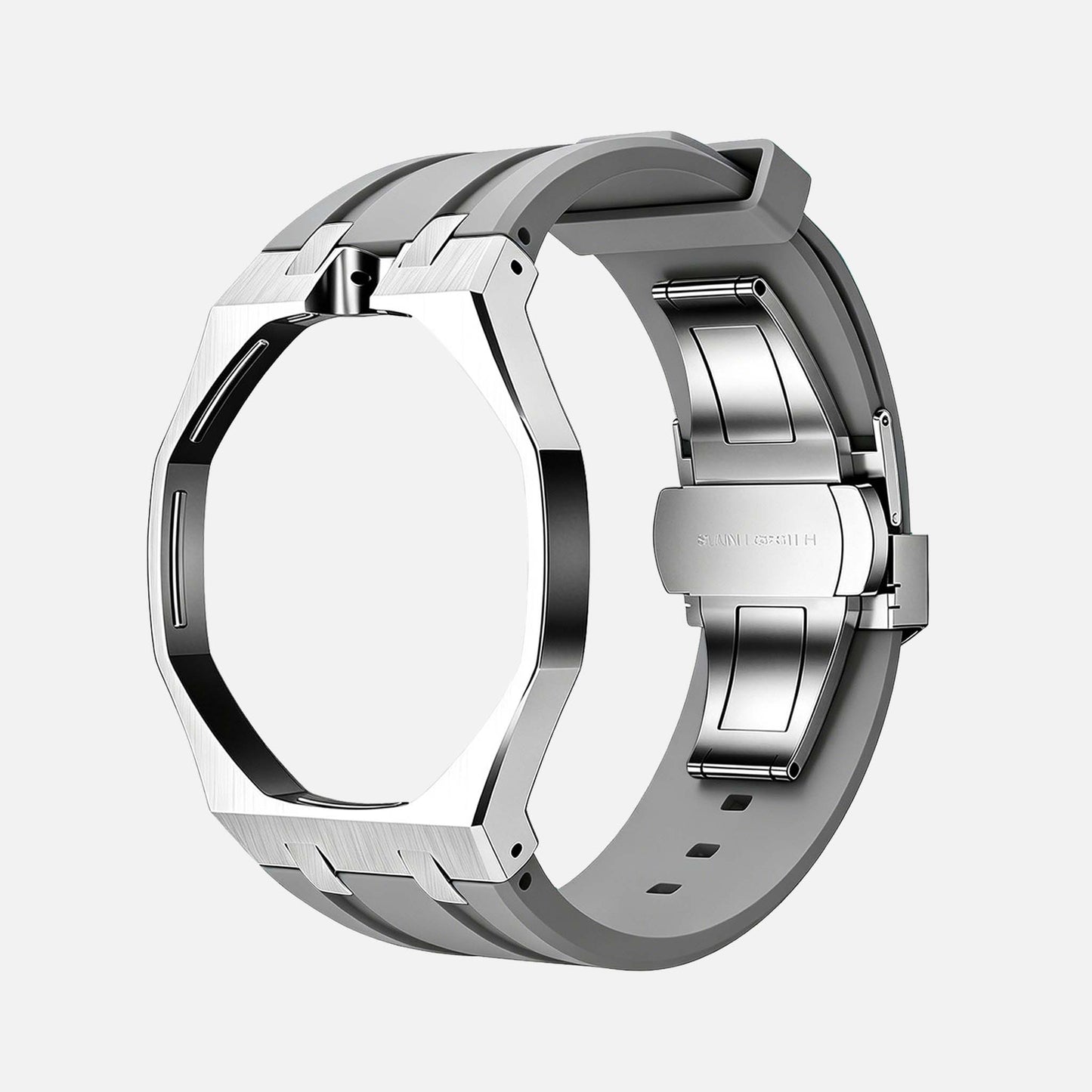 Vertical Stainless Steel Silicon - Royal Pop Swatch Armband