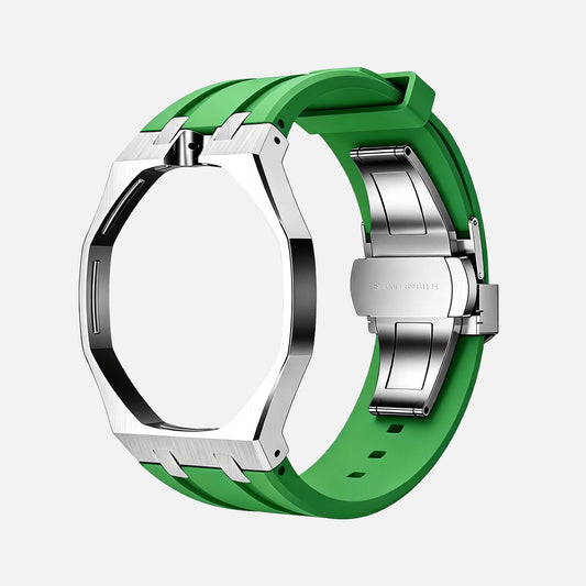 Vertical Stainless Steel Silicon - Royal Pop Swatch Armband