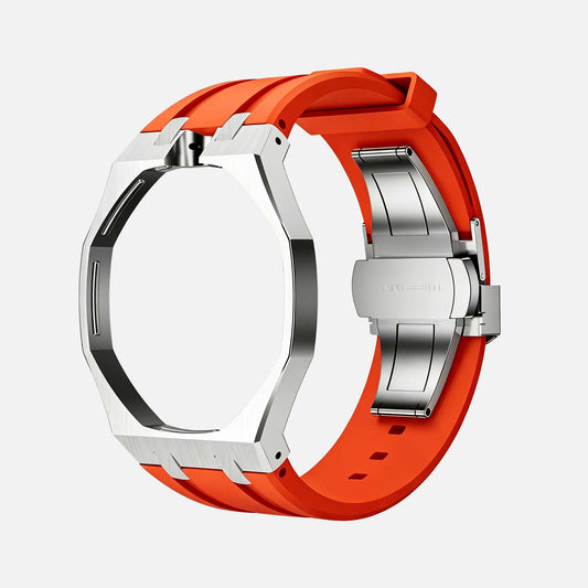 Vertical Stainless Steel Silicon - Royal Pop Swatch Armband