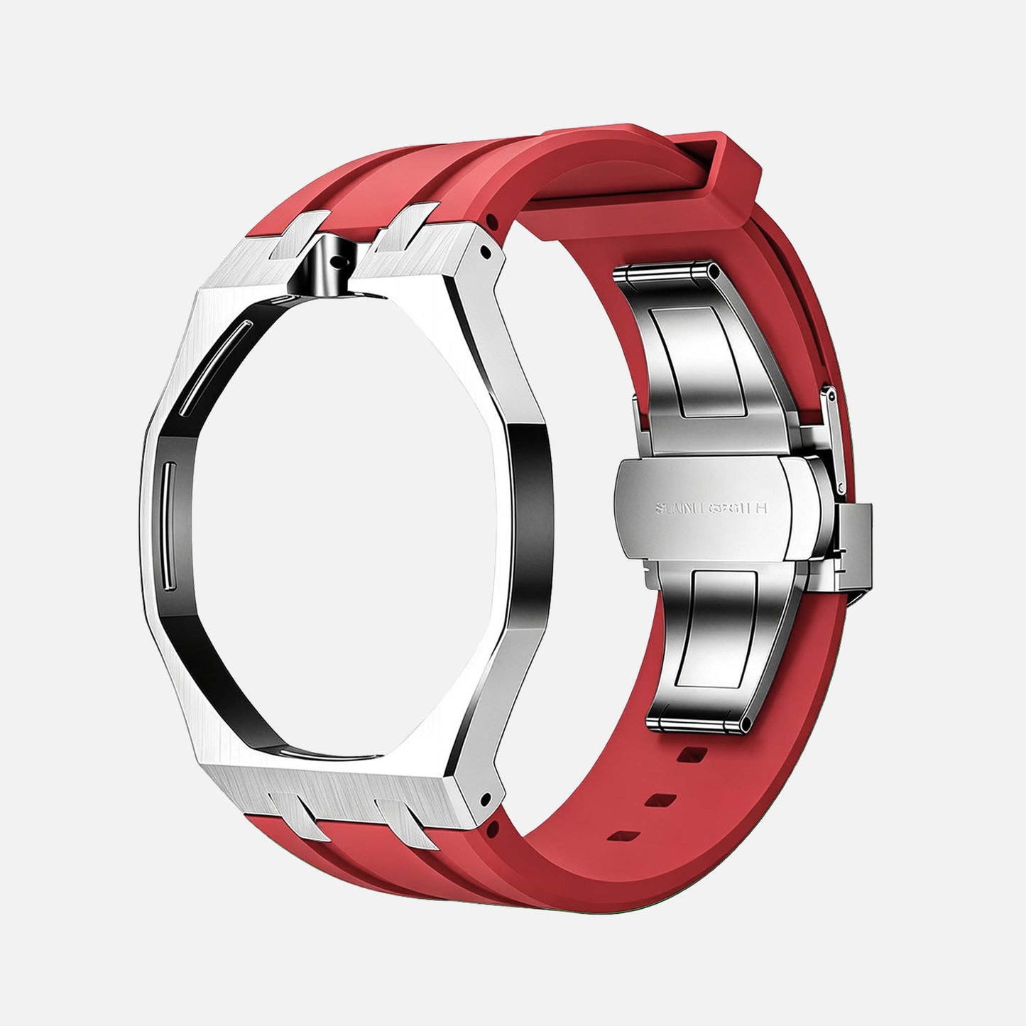 Vertical Stainless Steel Silicon - Royal Pop Swatch Armband