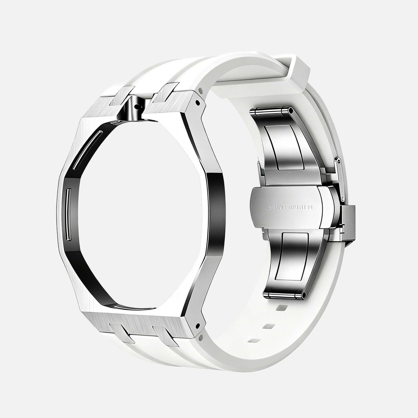 Vertical Stainless Steel Silicon - Royal Pop Swatch Armband