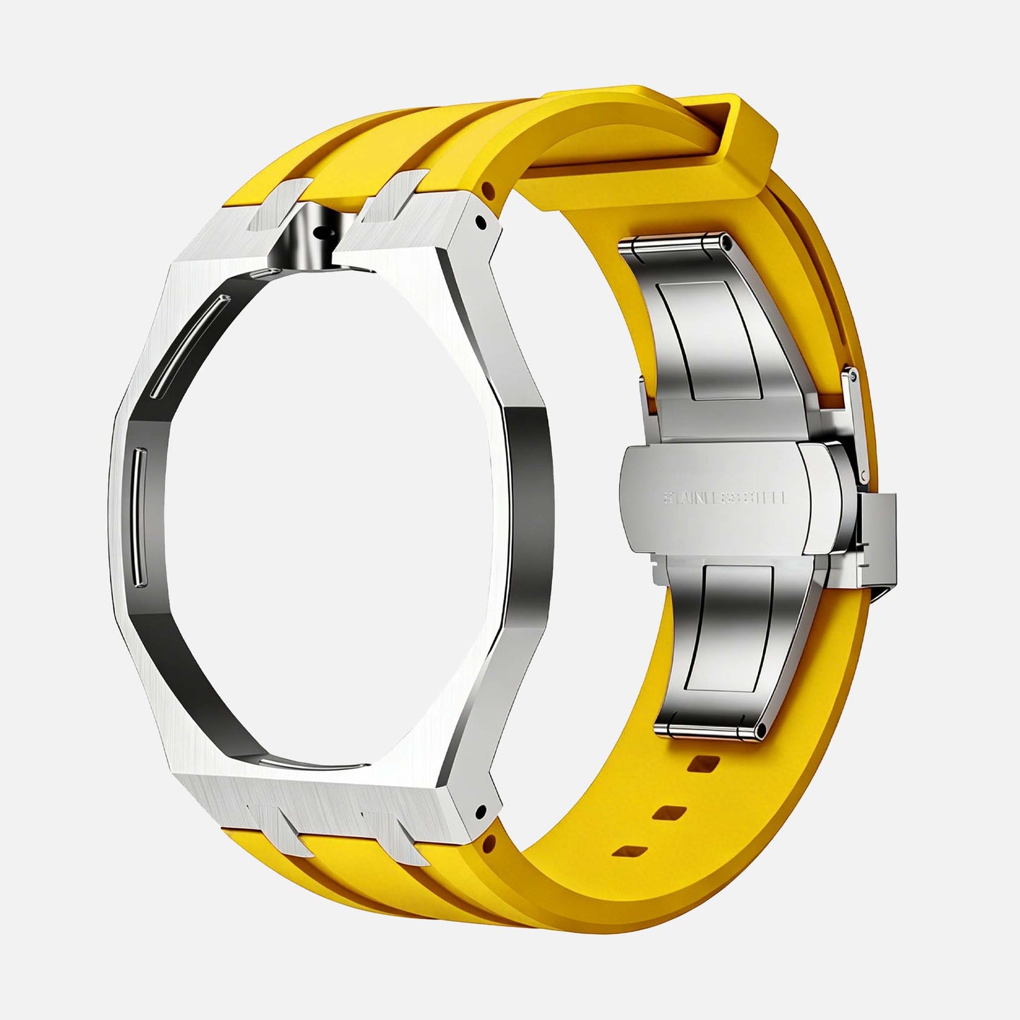 Vertical Stainless Steel Silicon - Royal Pop Swatch Armband